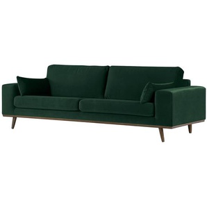3-Sitzer Sofa Grün Samt Sadia 237 x 81 x 88cm Skandi