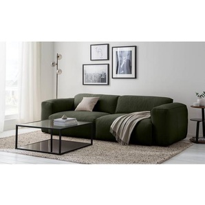 3-Sitzer Sofa Grün Webstoff Saia 251 x 71 x 102cm Modern