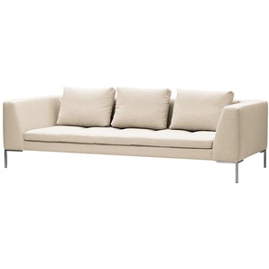 3-Sitzer Sofa Beige Webstoff Saia 238 x 81 x 105cm Modern