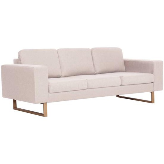 3-Sitzer-Sofa Stoff Cremeweiß
