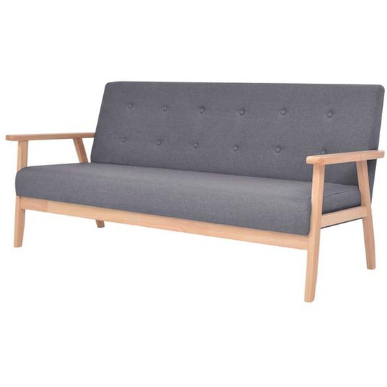 3-Sitzer Sofa Stoff Dunkelgrau