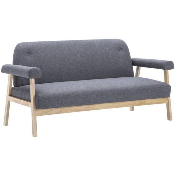 3-Sitzer-Sofa Stoff Dunkelgrau