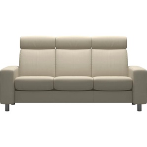 3-Sitzer STRESSLESS Arion 19 A20 Sofas Gr. B/H/T: 207 cm x 100 cm x 80 cm, Leder BATICK, mit Relaxfunktion, beige (cream batick) 3-Sitzer Sofas