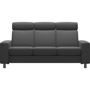 3-Sitzer STRESSLESS Arion 19 A20 Sofas Gr. B/H/T: 207 cm x 100 cm x 80 cm, Leder BATICK, mit Relaxfunktion, grau (grey batick) 3-Sitzer Sofas