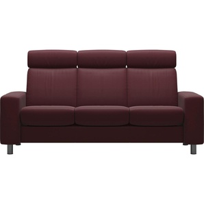 3-Sitzer STRESSLESS Arion 19 A20 Sofas Gr. B/H/T: 207 cm x 100 cm x 80 cm, Leder BATICK, mit Relaxfunktion, rot (bordeau x batick) 3-Sitzer Sofas