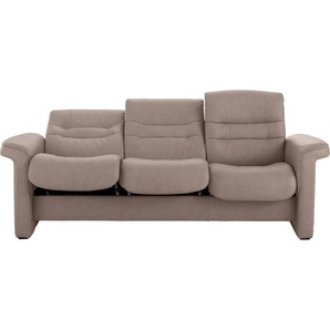 3-Sitzer STRESSLESS Sapphire Sofas Gr. B/H/T: 209 cm x 86 cm x 80 cm, Leder BATICK, Low Back-mit Relaxfunktion, braun (mole batick) 3-Sitzer Sofas