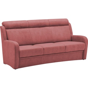 3-Sitzer VILLA BECK Varese Sofas Gr. B/H/T: 195 cm x 102 cm x 83 cm, Microfaser, mit Sitzvorzug und Bettkasten, rot (18 red) 3-Sitzer Sofas