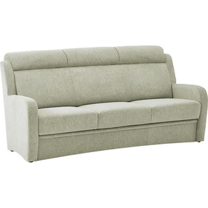 3-Sitzer VILLA BECK Varese Sofas Gr. B/H/T: 195 cm x 99 cm x 83 cm, Microfaser-Flock, mit Sitzvorzug und Bettkasten, grün (4 lind) 3-Sitzer Sofas