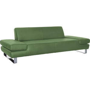 3-Sitzer W.SCHILLIG taboo Sofas Gr. B/H/T: 232 cm x 76 cm x 91 cm, Longlife Xtra-Leder Z69, mit Armlehnenverstellung, grün (green z69) 3-Sitzer Sofas mit Normaltiefe, inklusive Armlehnenverstellung