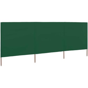 3-teiliges Windschutzgewebe 400 x 120 cm Grün