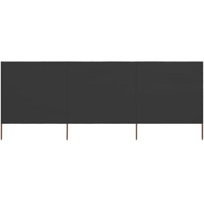 3-teiliges Windschutzgewebe 400 x 160 cm Anthrazit