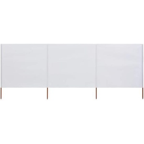 3-teiliges Windschutzgewebe 400 x 160 cm Sandweiß