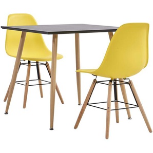 3-tlg. Essgruppe Kunststoff Gelb