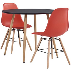 3-tlg. Essgruppe Kunststoff Rot
