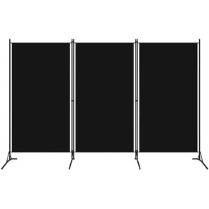 3-tlg. Raumteiler Schwarz 260x180 cm