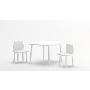 3-tlg. Rechteckiges Kinder Tisch und Stuhl-Set Kitty