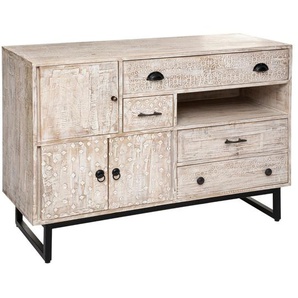 3-türiges Sideboard Ajay Mangoholz, 115x80 cm