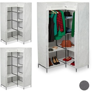 3 x Eckkleiderschrank 3. Generation, 8 Ablagen und 2 Kleiderstangen, Stecksystem, mit 2 Türen, HBT: 169x100x83 cm, weiß