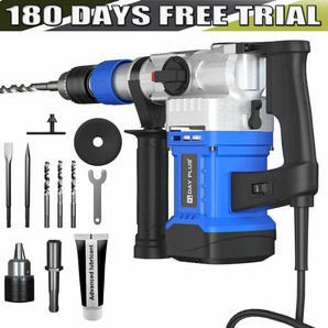 Dayplus - 3000W 220V Bohrhammer Schlagbohrer + Koffer SDS-Plus Meißelhammer Stemmhammer
