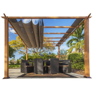 350 cm x 350 cm Terrassenpavillon Pergola Florida aus Aluminium