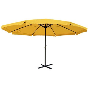 360x500x500cm Sonnenschirm Meran Pro, Gastronomie Marktschirm Mit Volant Durchmesser 5M Polyester/Alu 28Kg