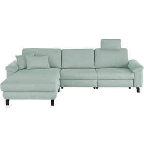 3C Candy Ecksofa Mainau L-Form, Relaxfunktion im 1,5-Sitzer, motorische Schlaffunktion in Longchair