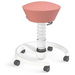 3D-Aktiv-Bürodrehstuhl Swopper aeris Sitz Capture rosa-rot meliert weiß, Designer Henner Jahns, 52-66 cm