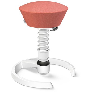 3D-Aktiv-Bürodrehstuhl Swopper aeris Sitz Capture rosa-rot meliert weiß, Designer Henner Jahns, 52-66 cm