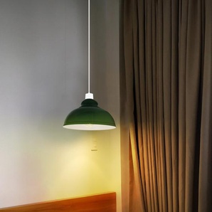 3er-Set Metall-Lampenschirme im modernen Retro-Stil in Grün