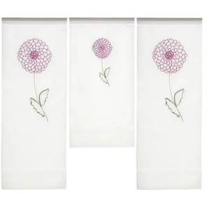 3er-Set Miniflächen Vorhang - lila/violett - Synthetik - 90 cm - 80 cm | Möbel Kraft