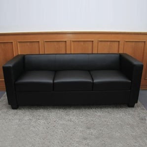 rot 2er Sofa Couch Loungesofa Lille Kunstleder 