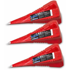 Bituxx - 3x Spaltkeil Spaltgranate Holzspalter Spalter Spaltwerkzeug Keil Spaltkreuz 1800gr