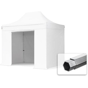 3x2m Aluminium Faltpavillon, inkl. 4 Seitenteile, weiß - (581906)
