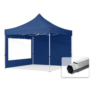 3x3m Aluminium Faltpavillon, inkl. 2 Seitenteile, dunkelblau - (600159)