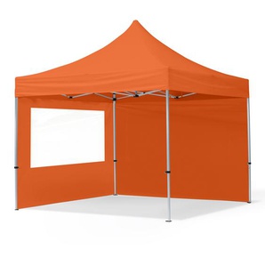 3x3m Aluminium Faltpavillon, inkl. 2 Seitenteile, orange - (59011)