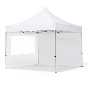3x3m Aluminium Faltpavillon, inkl. 2 Seitenteile, weiß - (59017)