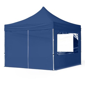 3x3m Aluminium Faltpavillon, inkl. 4 Seitenteile, dunkelblau - (59001)
