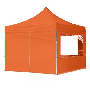 3x3m Aluminium Faltpavillon, inkl. 4 Seitenteile, orange - (59012)