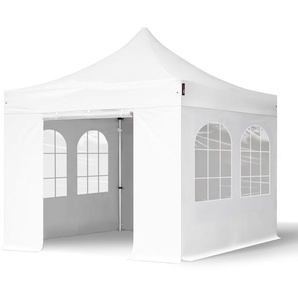 3x3m Aluminium Faltpavillon, inkl. 4 Seitenteile, weiß - (578958)