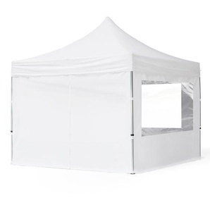 3x3m Aluminium Faltpavillon, inkl. 4 Seitenteile, weiß - (59018)