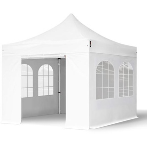 3x3m Aluminium Faltpavillon, inkl. 4 Seitenteile, weiß - (600135)