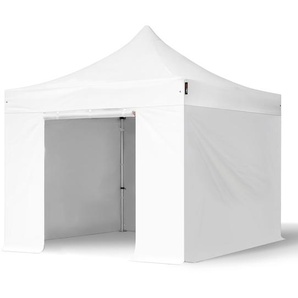 3x3m Aluminium Faltpavillon, inkl. 4 Seitenteile, weiß - (600136)