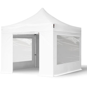 3x3m Aluminium Faltpavillon, inkl. 4 Seitenteile, weiß - (600147)