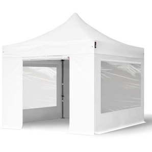 3x3m Stahl Faltpavillon, inkl. 4 Seitenteile, weiß - (600039)