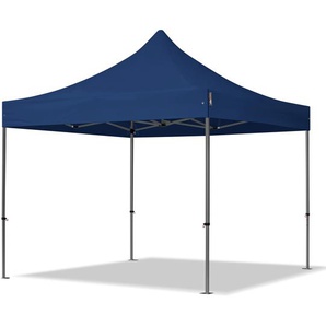 3x3m Stahl Faltpavillon, ohne Seitenteile, blau - (600006)