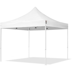 3x3m Stahl Faltpavillon, ohne Seitenteile, weiß - (581822)