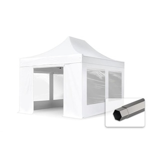 3x4,5m Stahl Faltpavillon, inkl. 4 Seitenteile, weiß - (600118)