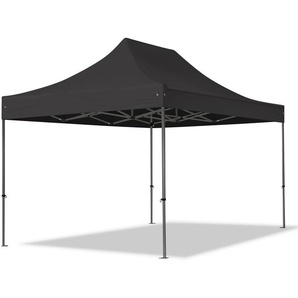 3x4,5m Stahl Faltpavillon, ohne Seitenteile, schwarz - (600040)