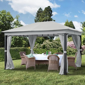 3x4 m Softtop Gartenpavillon, inkl. 4 Seitenteile, stone - (300046)
