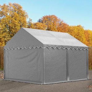 3x4m Lagerzelt, PVC-Plane, grau - (2330)